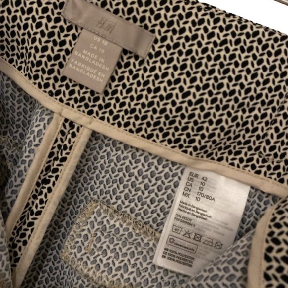 H&M Shorts Front Slant Pockets Tie Waist Size 10 - Picture 7 of 14